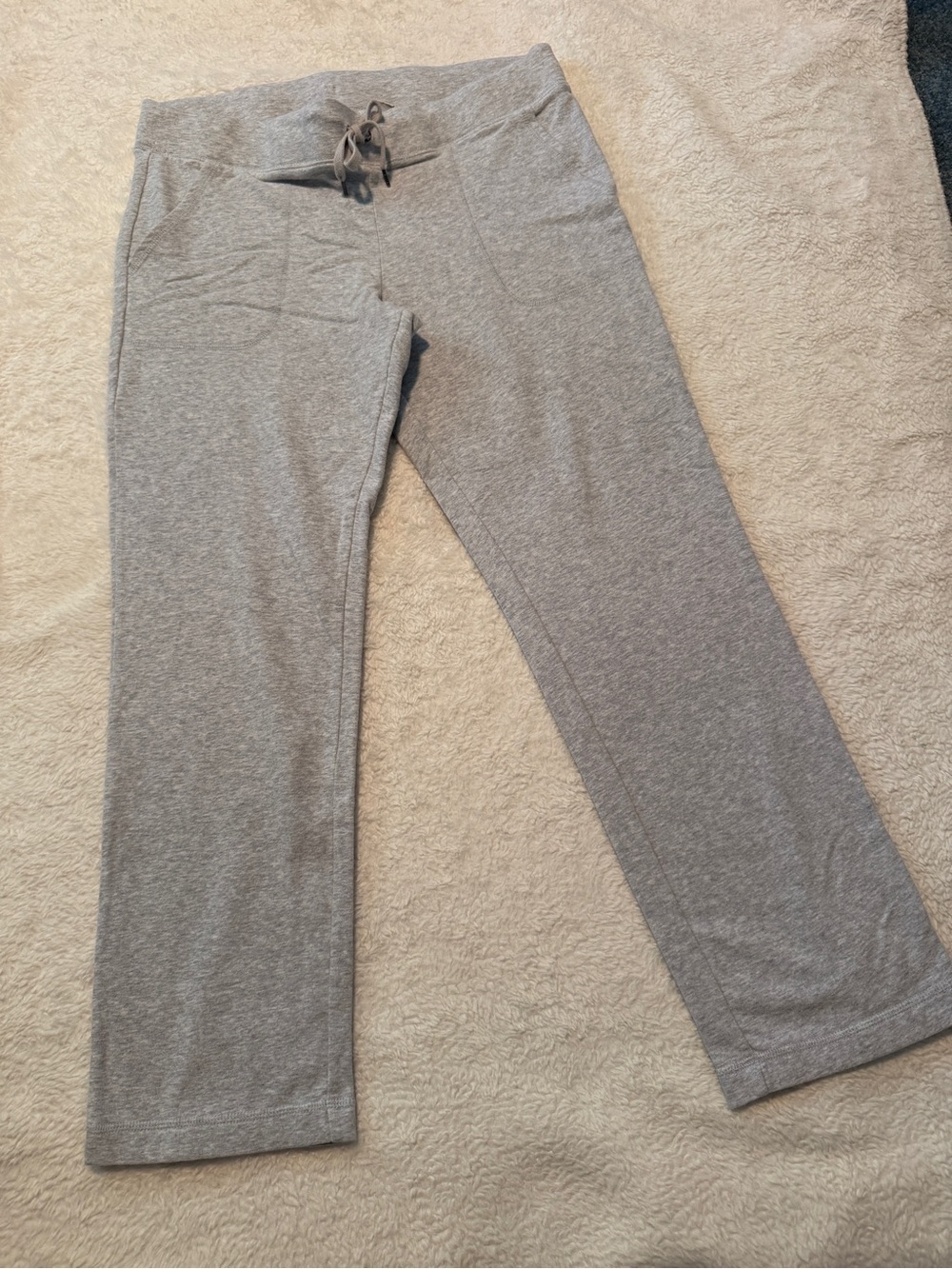 L.L. Bean Gray Straight-Leg Lounge Pants
